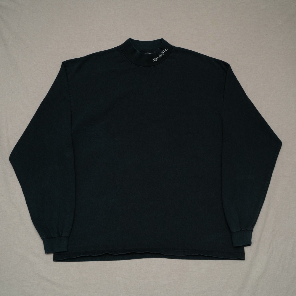 Vintage Starbucks Coffee Embroidered Staff Mock Turtleneck Long Sleeve Shirt XL